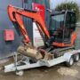 KUBOTA KX027-4  + Remorque 3,5t + 3 GODETS